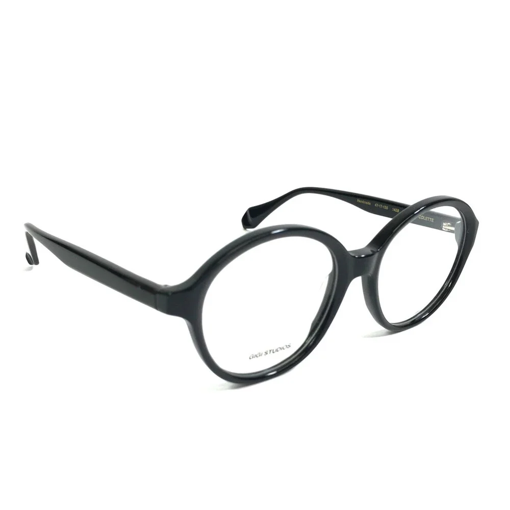 Gigi Studios Eyeglasses Frames COLETTE 6870/1 Black Round Full Rim 47-17-135